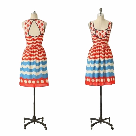 Anthropologie Dresses & Skirts - Anthropologie We Love Vera High Seas Dress S rockabilly pinup retro style white